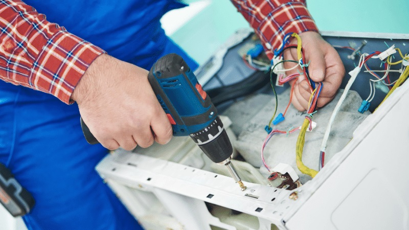 Demirci Samsung Samsung çamaşır makinesi kart tamiri – Su almama arızası orijinal parça ile giderildi. - Teknik servis örneği